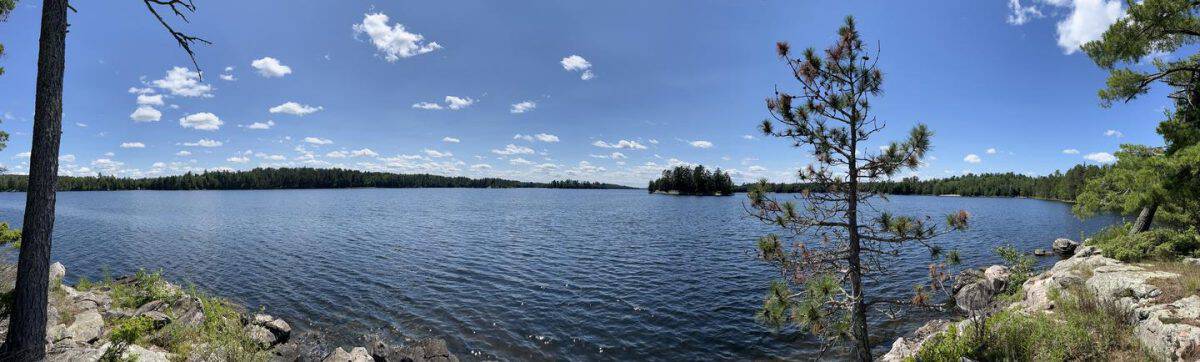 K17 Panorama view from the campsite overlooking the water